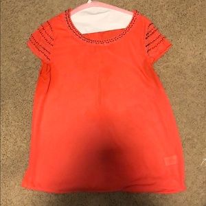 Open back orange top